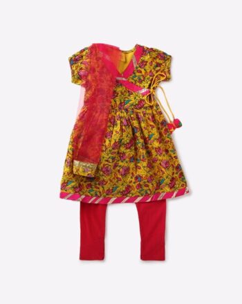 Floral Print Kurta Set with Dupatta