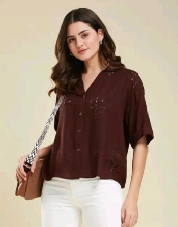 Women Tie-Dye Mulmul Ombre Shirt