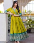 Women V-Neck Anarkali Kurta