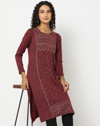 Printed Straight Sweater Kurta