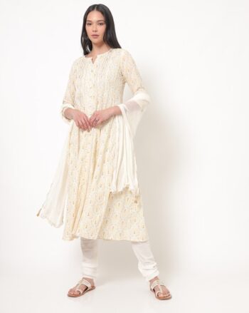 Printed Flared Kurta Set