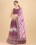 Women Aztec Print Lehenga Choli Set with Dupatta