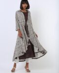 Straight Kurta with Printed Shrug