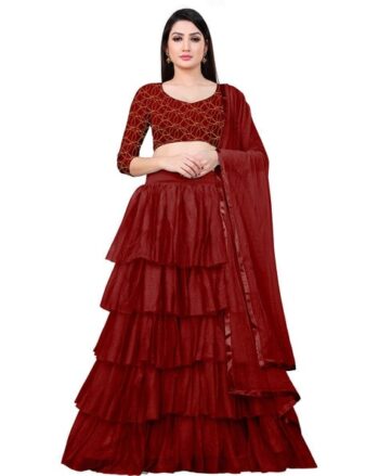 Embroidered Lehenga Choli Set with Dupatta