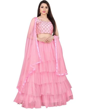 Women Embroidered Lehenga Choli Set with Dupatta Set