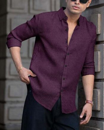 Men Regular Fit Full Sleeve Shirt