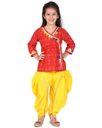 Block Print Angrakha Kurti with Dhoti Pants