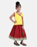 Sanganeri Print A-line Skirt with Top