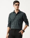 Self Check Structured Slim Fit Shirt