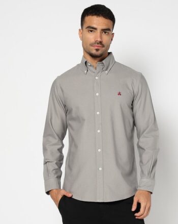 Regular Fit Shirt with Button-Down Collar