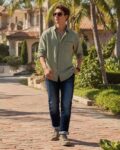 Men Stone-Wash Straight Fit Jeans