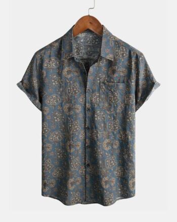 Men Printed Regular Fit Shirt with Spread Collar