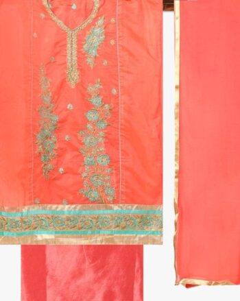 3-piece Dress Material with Embroidery
