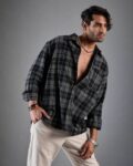 Men Checked Oversized Fit Shirt with Patch Pocket