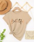 Women Typographic Print Relaxed Fit Cotton T-Shirt