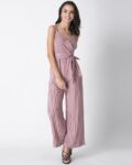 Striped Sleeveless Jumpsuit