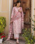 Women Floral Print Straight Kurta with Pants & Dupatta