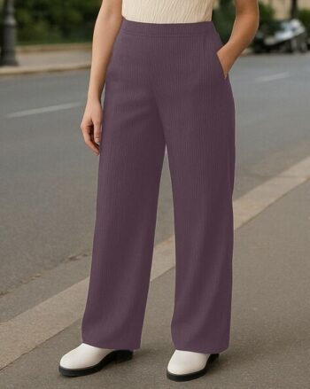 High-Rise Flat Front Relaxed Fit Trousers