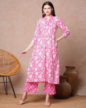 Women Floral Cotton 2-Piece Sets