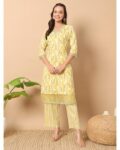 Women Floral Pattern Straight Kurta Set