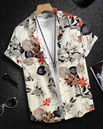 Men Spread Collar Shirt