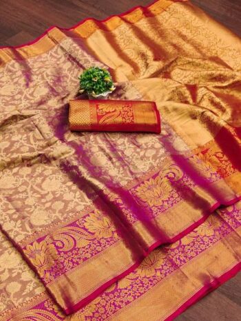 Woven Kanjivaram Art Silk, Pure Silk Saree