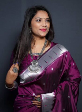 Printed Paithani Pure Silk, Art Silk Saree