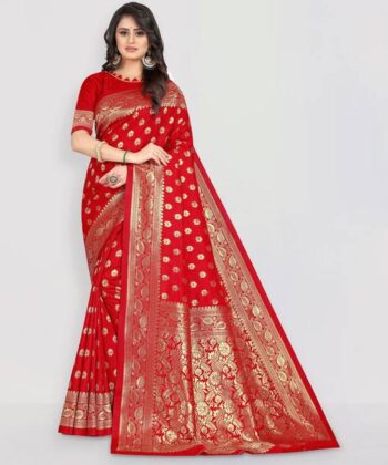 Woven Banarasi Pure Silk, Satin Saree