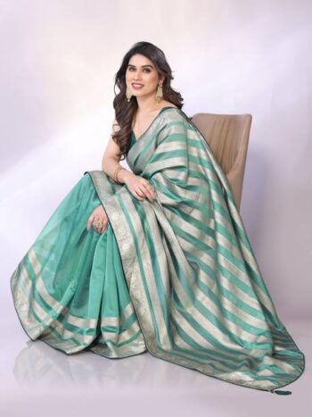 Self Design, Paisley, Woven Kanjivaram Pure Silk, Organ...