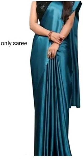 Solid/Plain Bollywood Pure Silk, Satin Saree