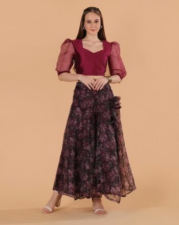 Women Floral Print Lehenga Choli Set