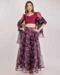 Women Floral Print A-Line Lehenga Choli with Dupatta