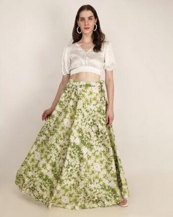 Women Printed Flared Lehenga & Choli Set