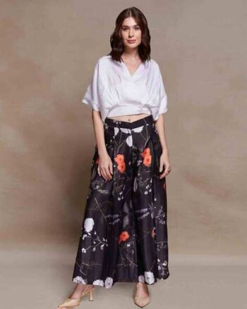 Women Printed 2-Piece Top & Palazzo Set