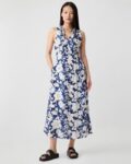 V-Neck Halter-Neck Maxi Dress