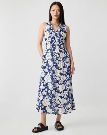V-Neck Halter-Neck Maxi Dress
