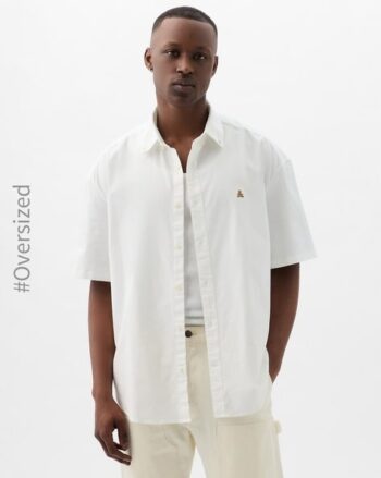 Brannan Bear Embroided Shirt with Button Down Collar
