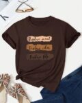 Women Typographic Print Oversized Fit Round-Neck T-Shirt
