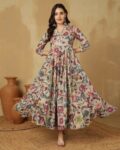 Women Floral Print Anarkali Kurta
