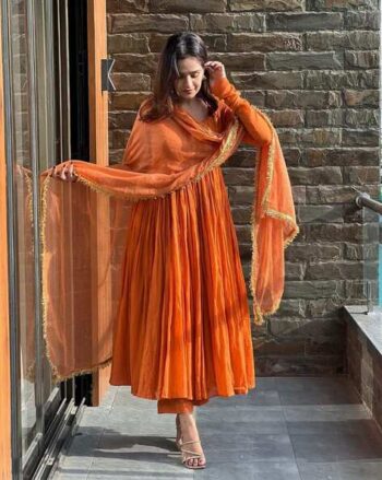 Women Anarkali Kurta Set with Dupatta