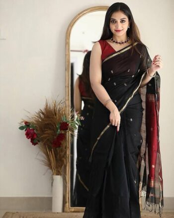 Women Cotton Silk Kanjivaram Saree