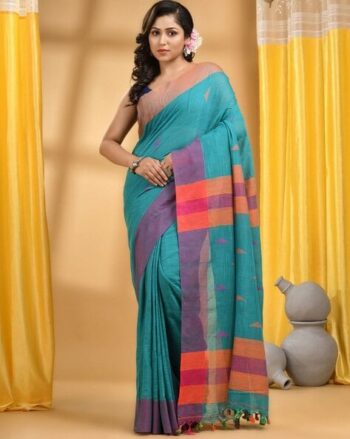 Prism Designed Cotton Saree  with Blouse Piece