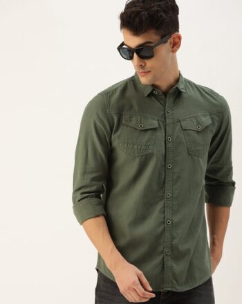 Slim Fit Shirt with Flap Pockets
