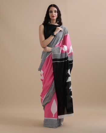 Women Printed Pure Cotton Mulmul Saree