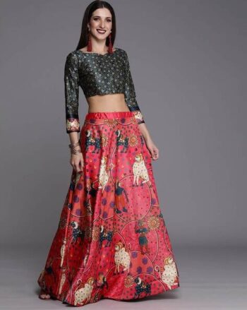 Printed Lehenga with Choli