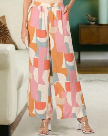 Women Printed High-Rise Relaxed Fit Palazzos