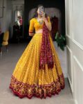 Women Striped Flared Lehenga Choli Set