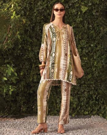 Women Geometric Print 2-Piece Co-Ord Set
