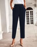 Women Relaxed Fit Trousers with Elasticated Waist