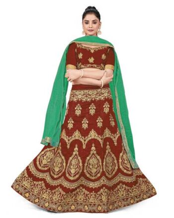 Embellished Kalidar Lehenga Choli Set with Dupatta